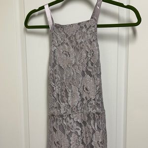 Women’s light gray lace dress